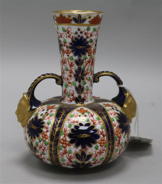 A 19th century Derby vase with panel of flowers